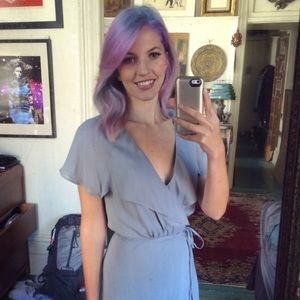 REFORMATION midi wrap dress